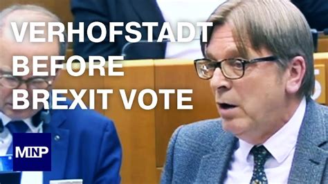 guy verhofstadt brexit youtube